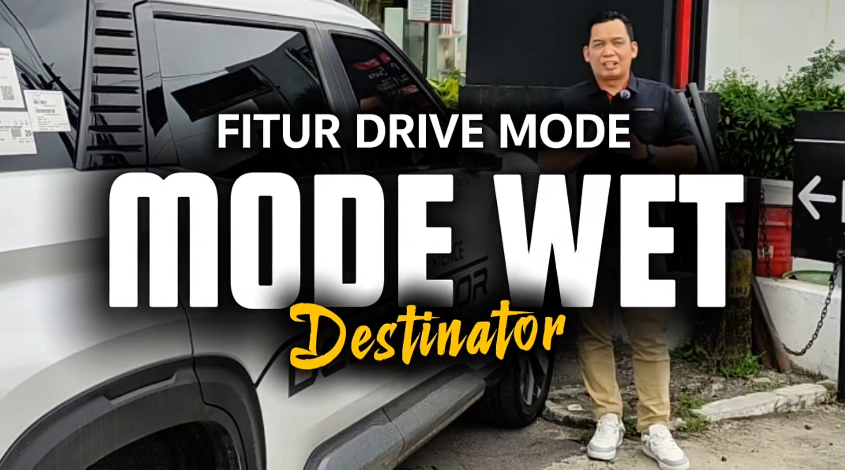 Tombol drive mode Mitsubishi Destinator dengan pilihan normal wet gravel tarmac mud