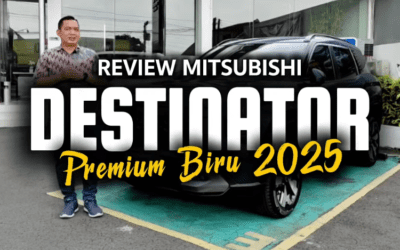 Review Mitsubishi Destinator Ultimate Premium CVT Biru Lunar Blue 2025 – SUV Mewah 7 Penumpang dengan Performa Turbo